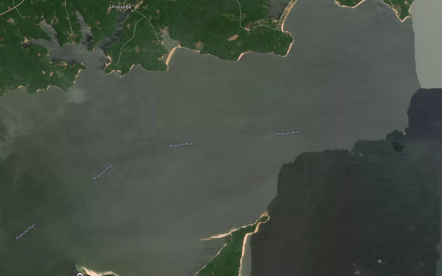 Satellite map of the Rio Arapiuns