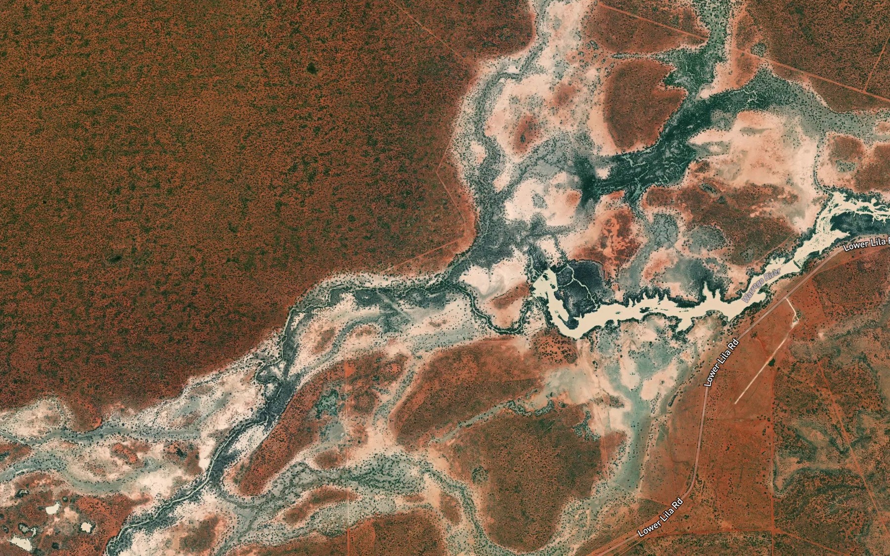 Satellite map of the Irrara Creek