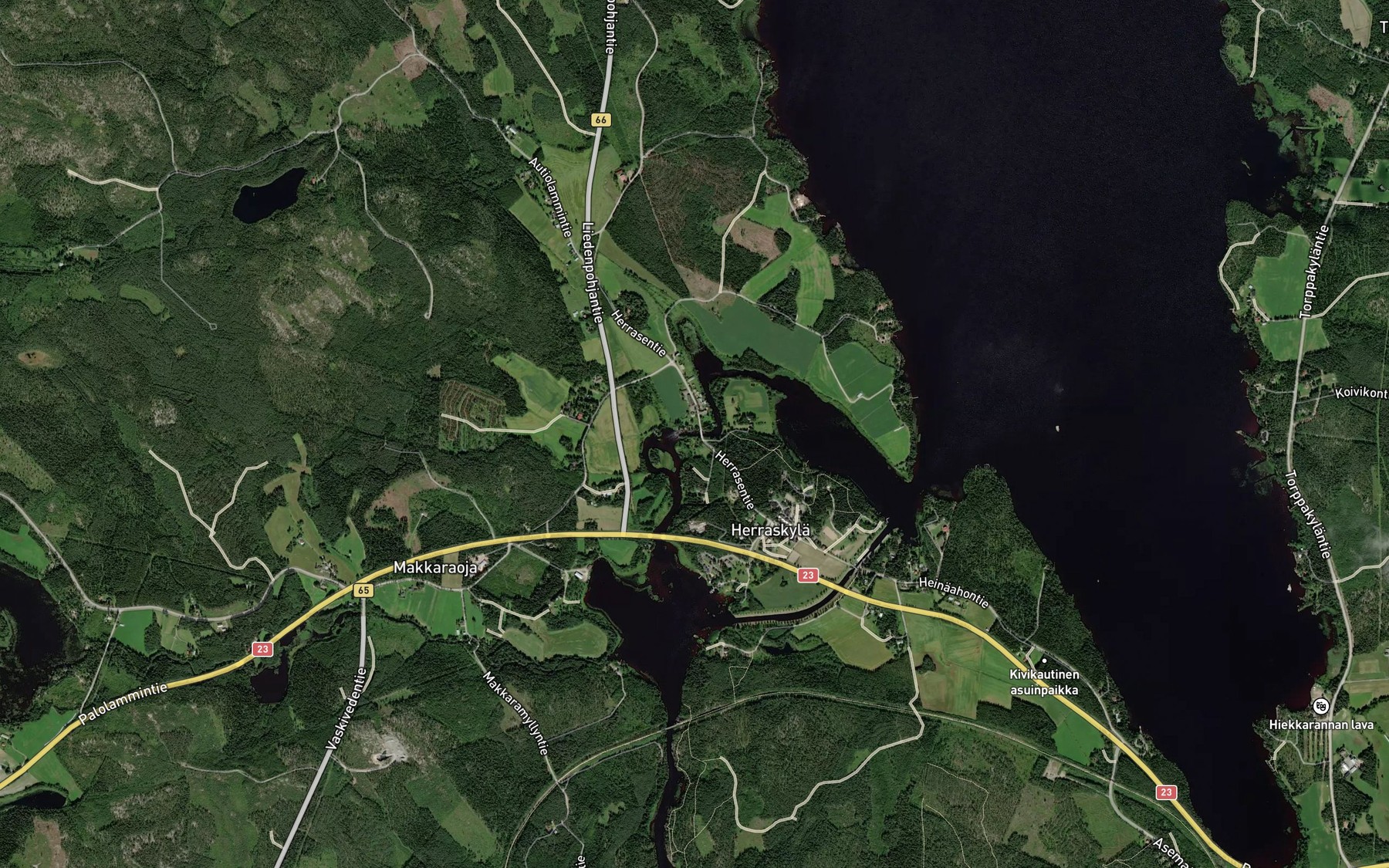 Satellite map of the Herraskoski