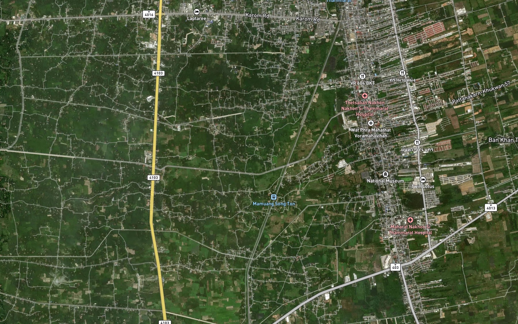 Satellite map of the Khlong Thung Prang
