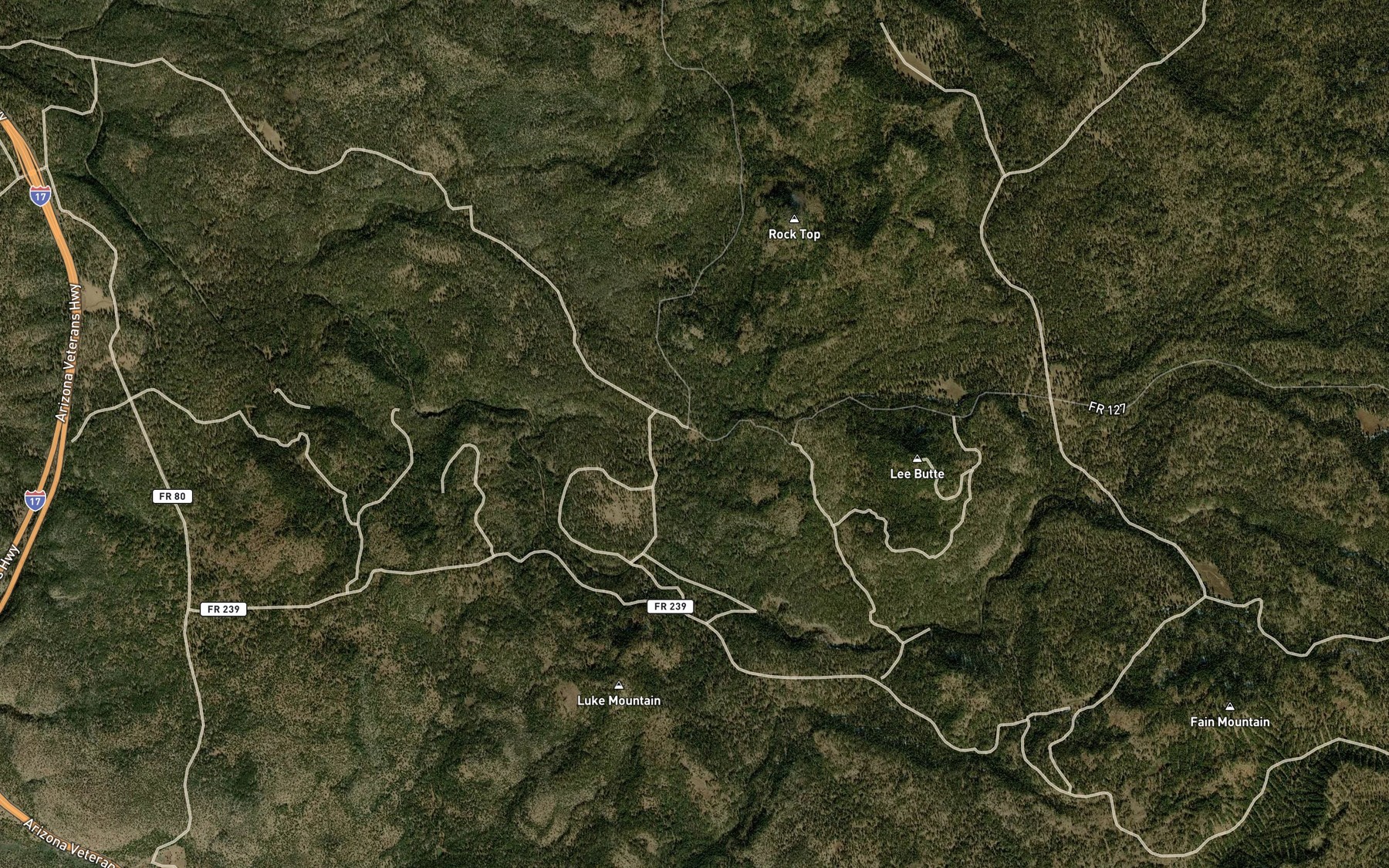Satellite map of the Lee Spring