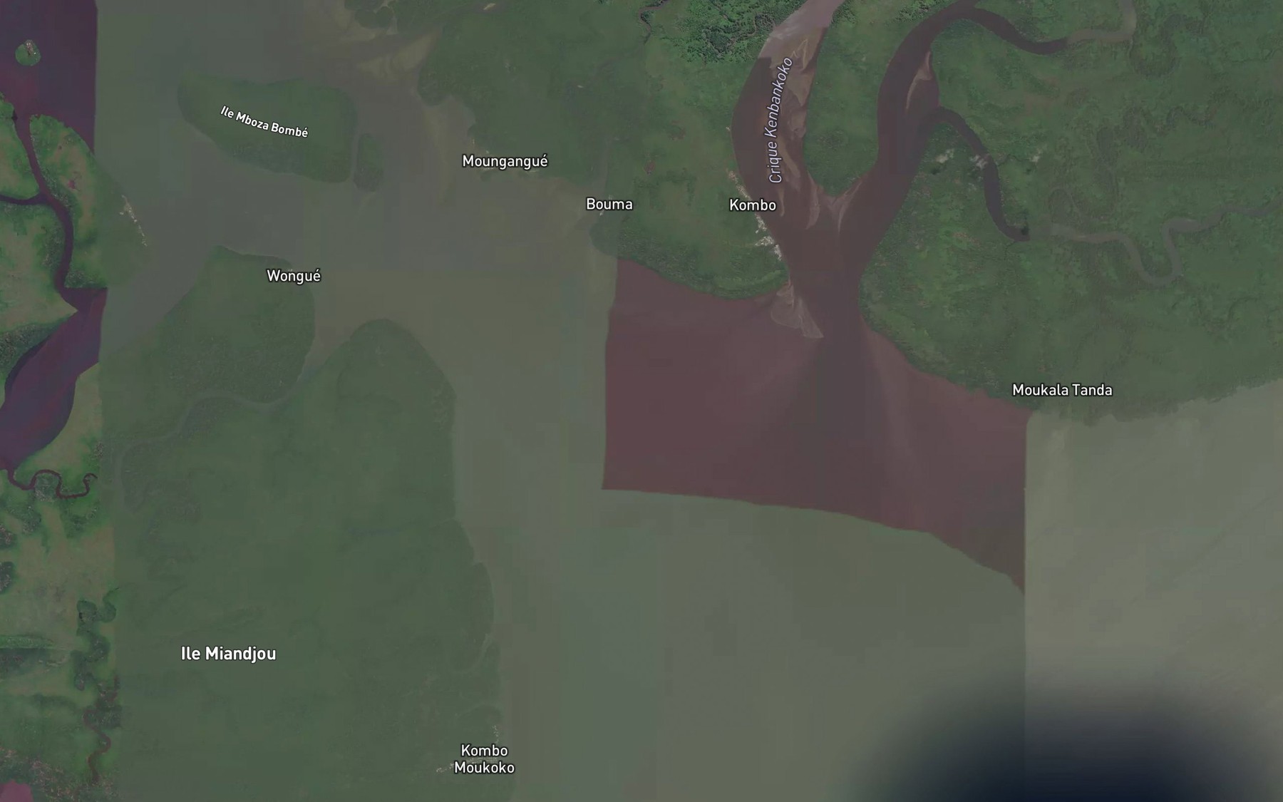 Satellite map of the Baie Modeka