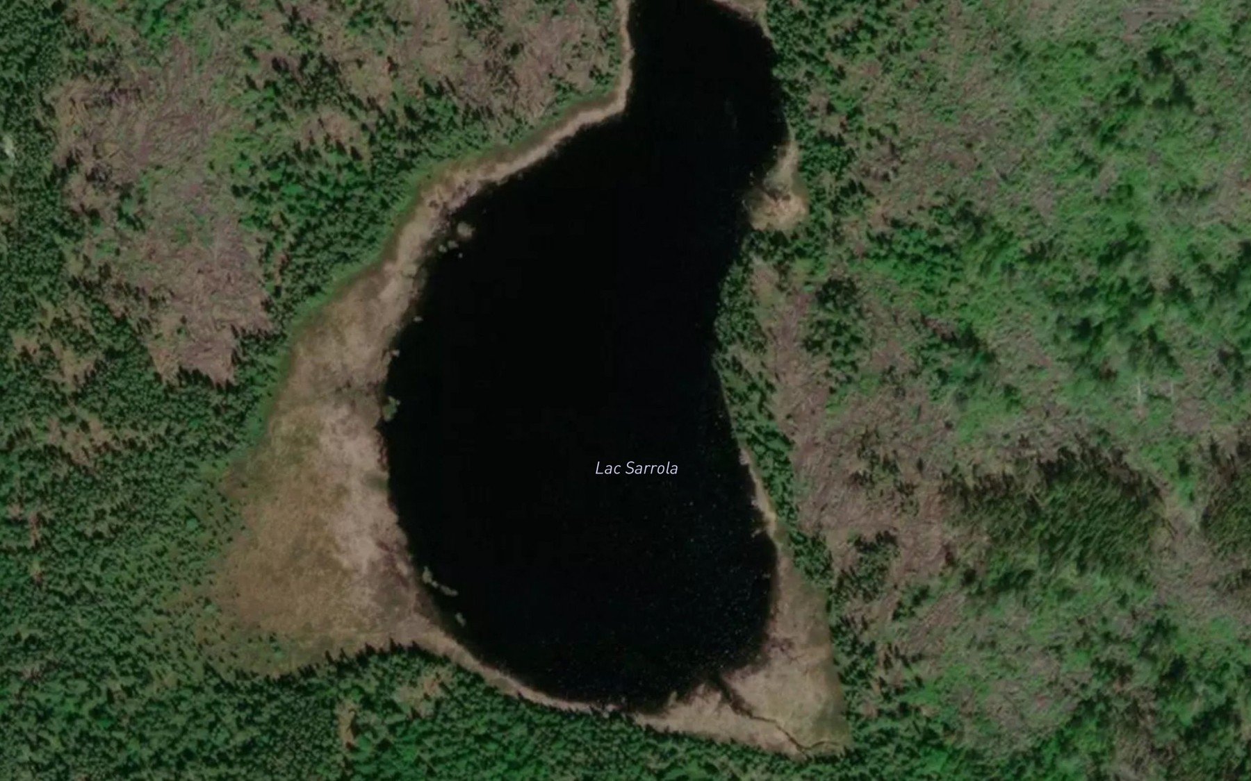 Satellite map of the Lac Sarrola
