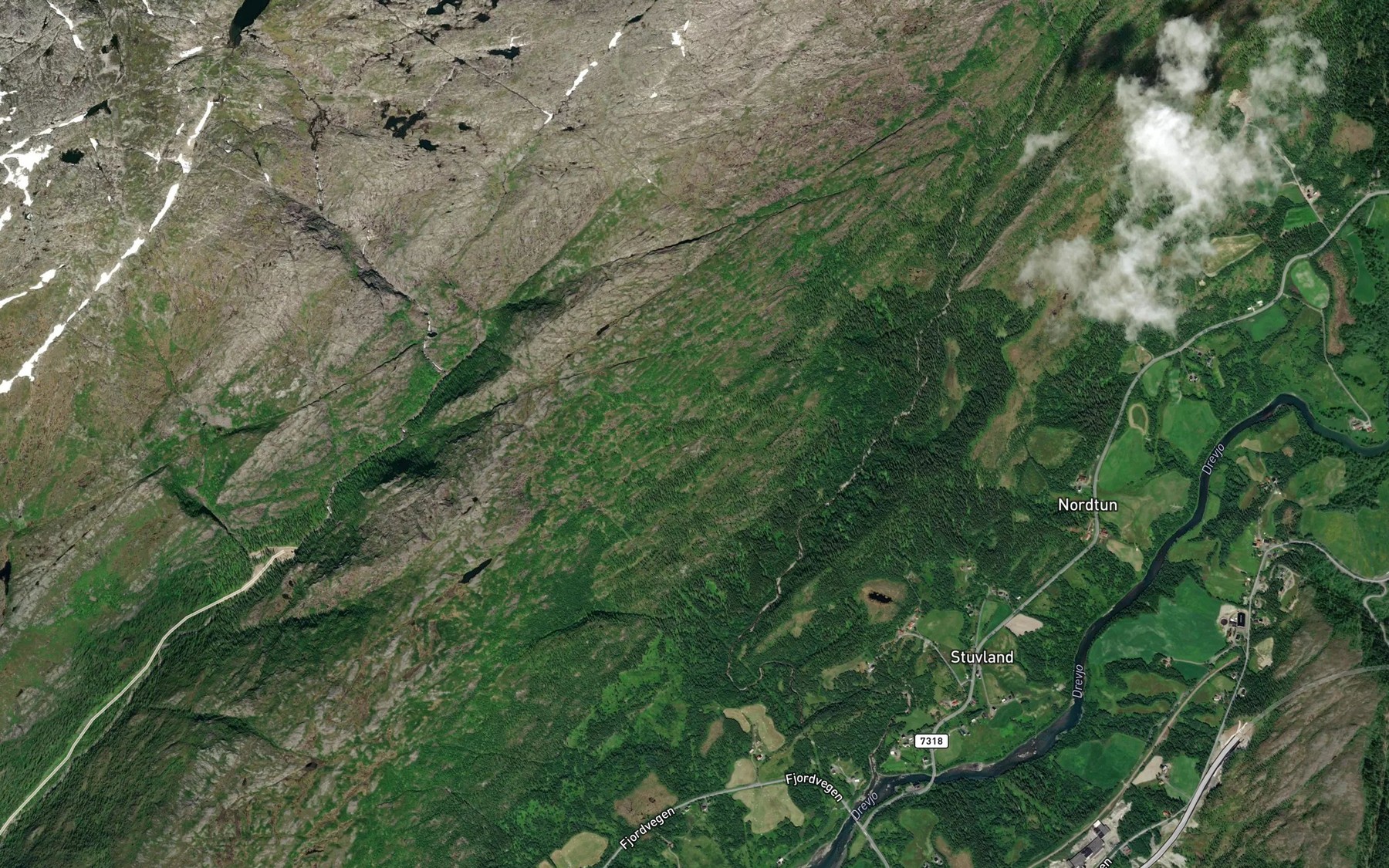 Satellite map of the Gangrembekken