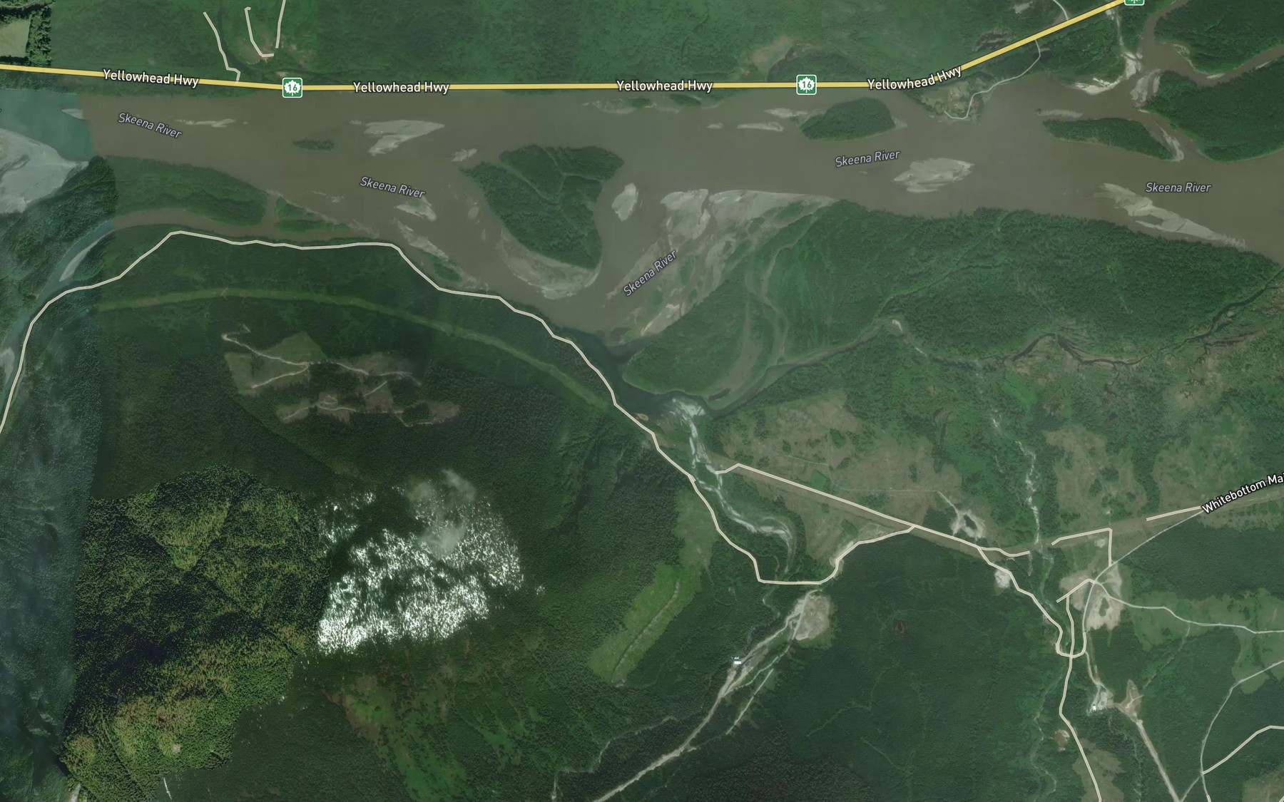 Satellite map of the Dasque Creek