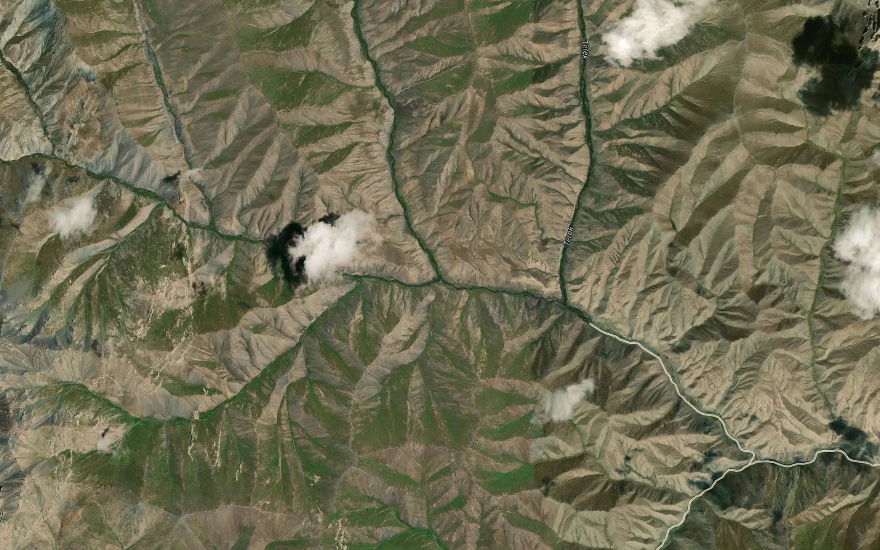 Satellite map of the Tashuy