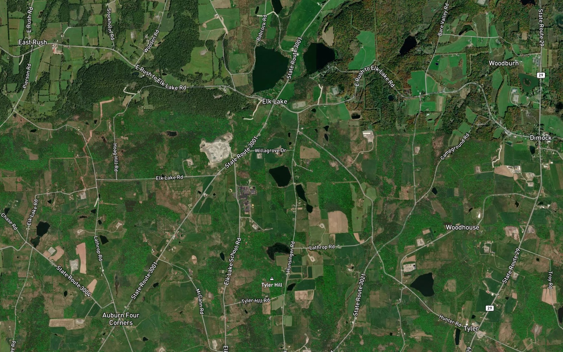 Satellite map of the Lake Crystella