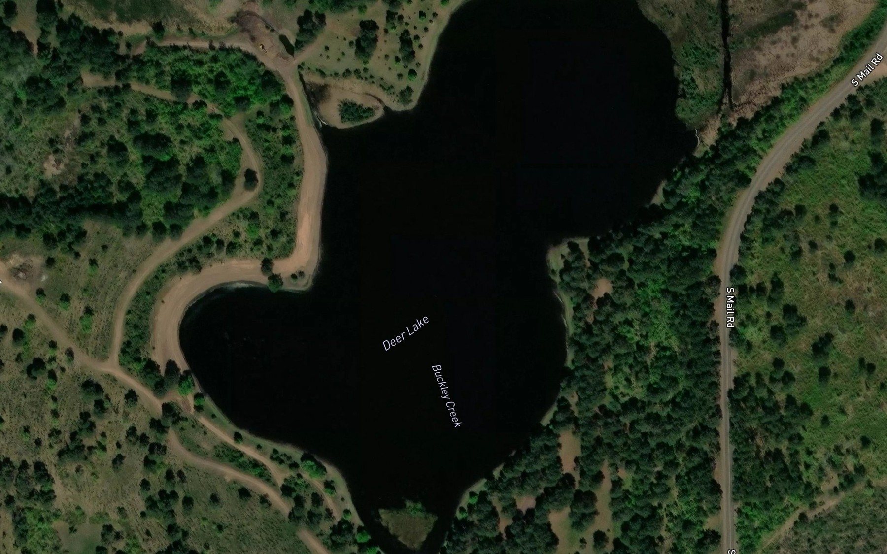 Satellite map of the Deer Lake
