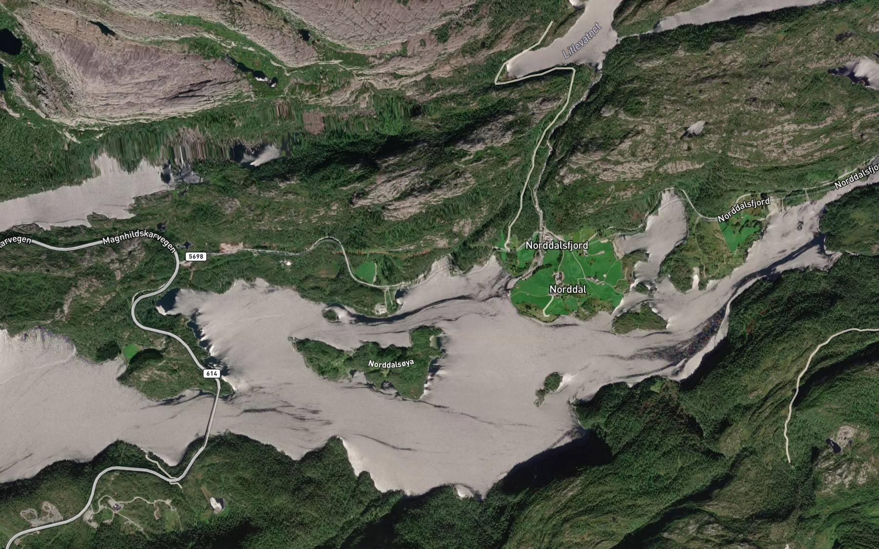 Satellite map of the Gjelvika