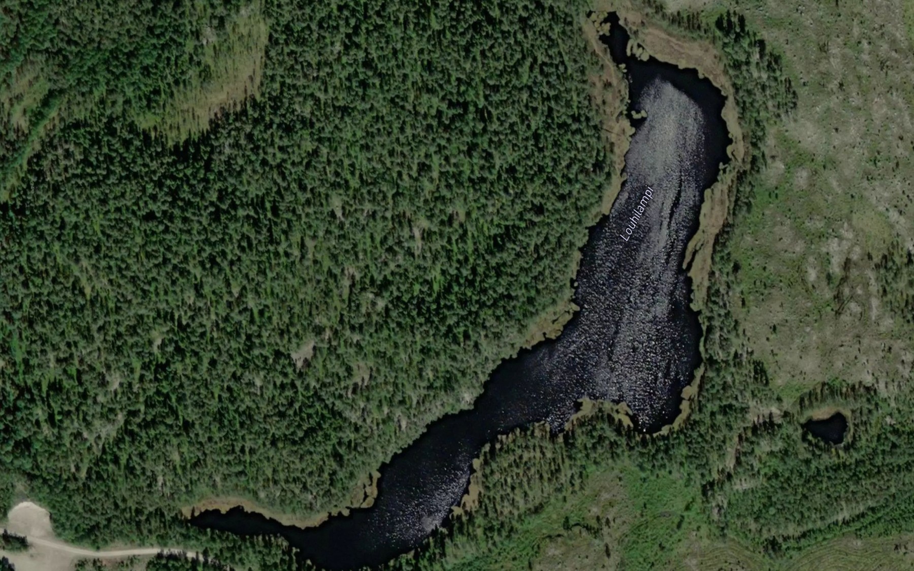 Satellite map of the Louhilampi