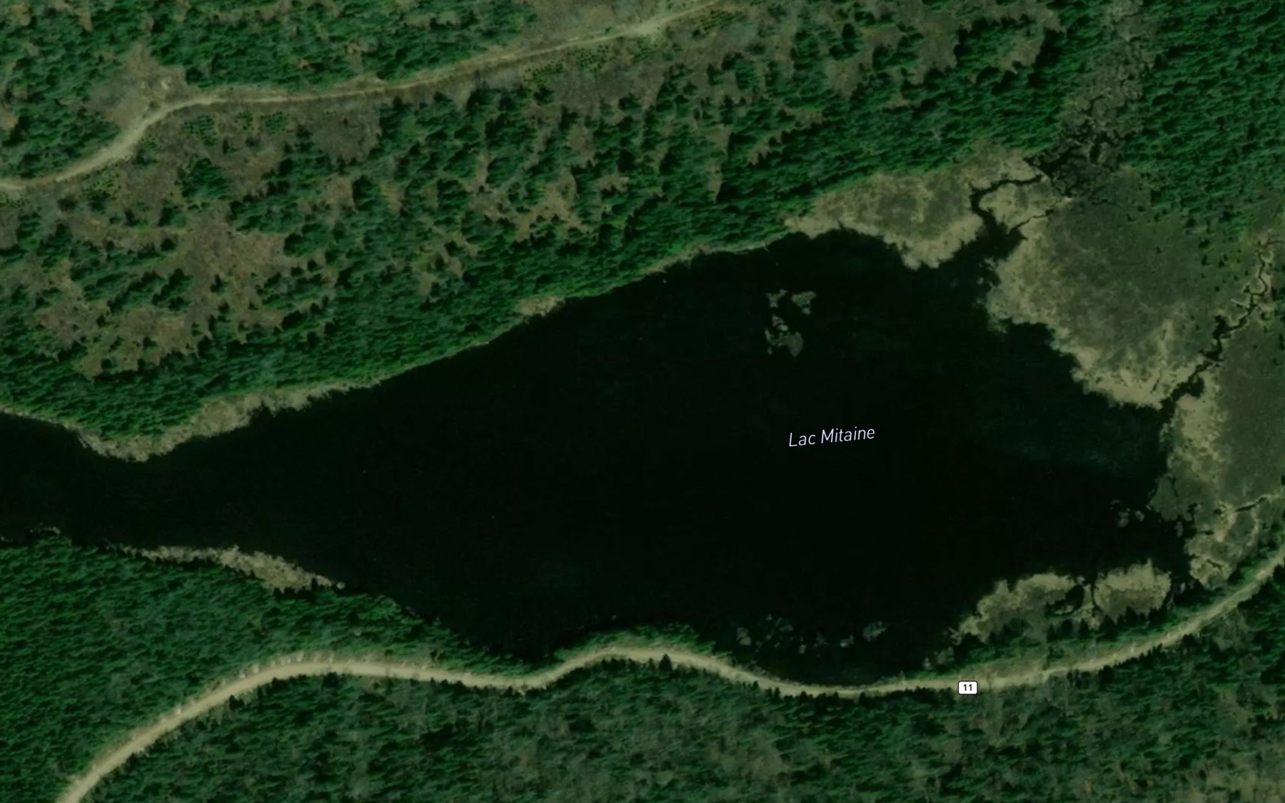Satellite map of the Lac Mitaine