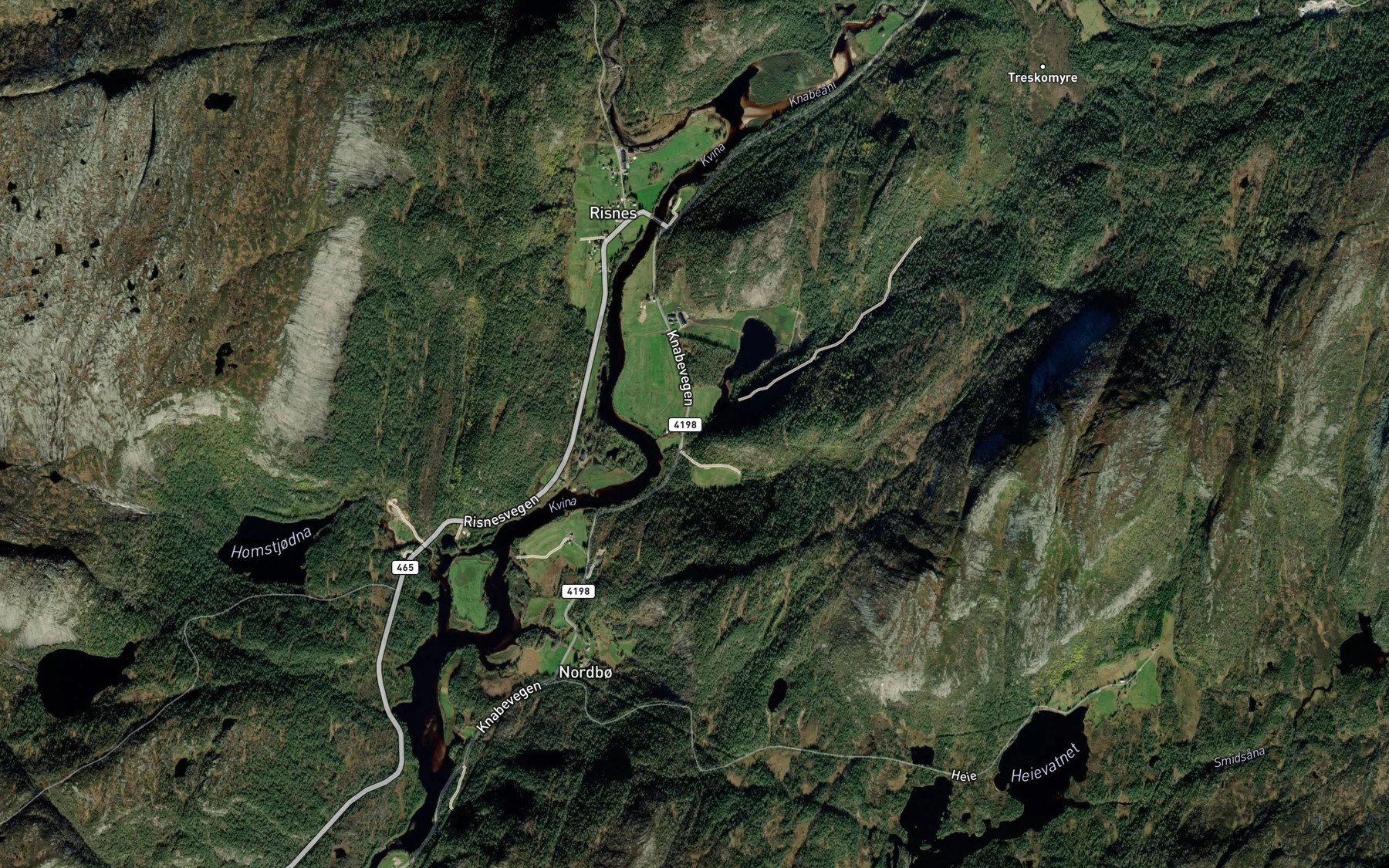 Satellite map of the Kvitjodnbekken