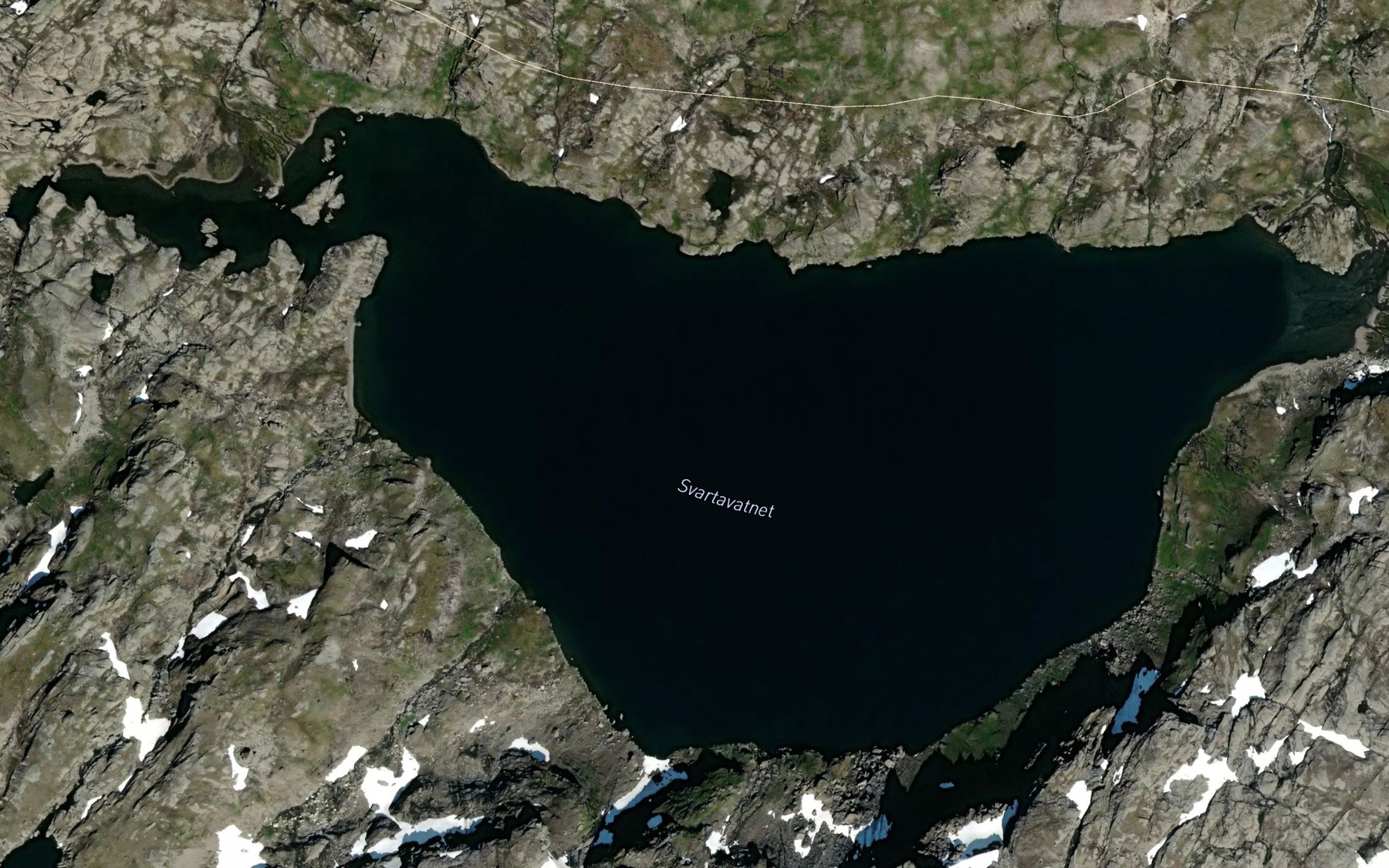 Satellite map of the Svartavatnet
