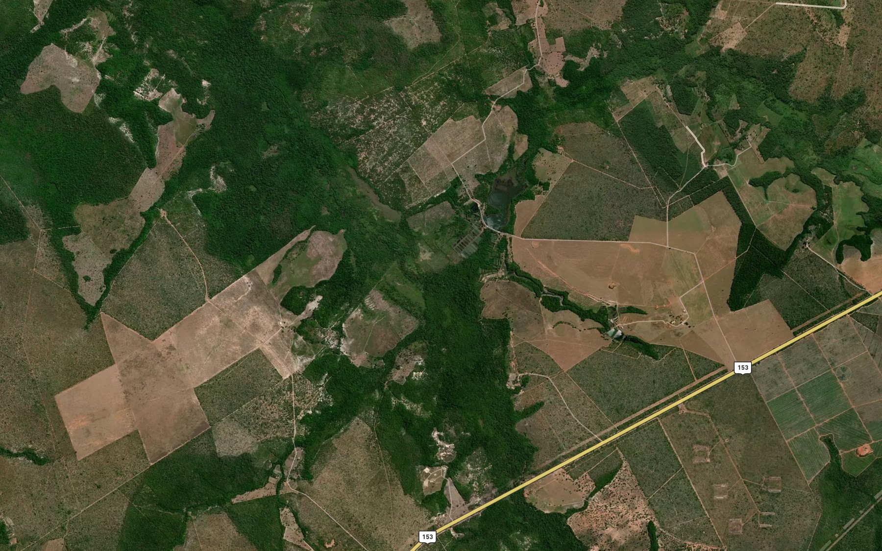 Satellite map of the Ribeirao Cega-Machado