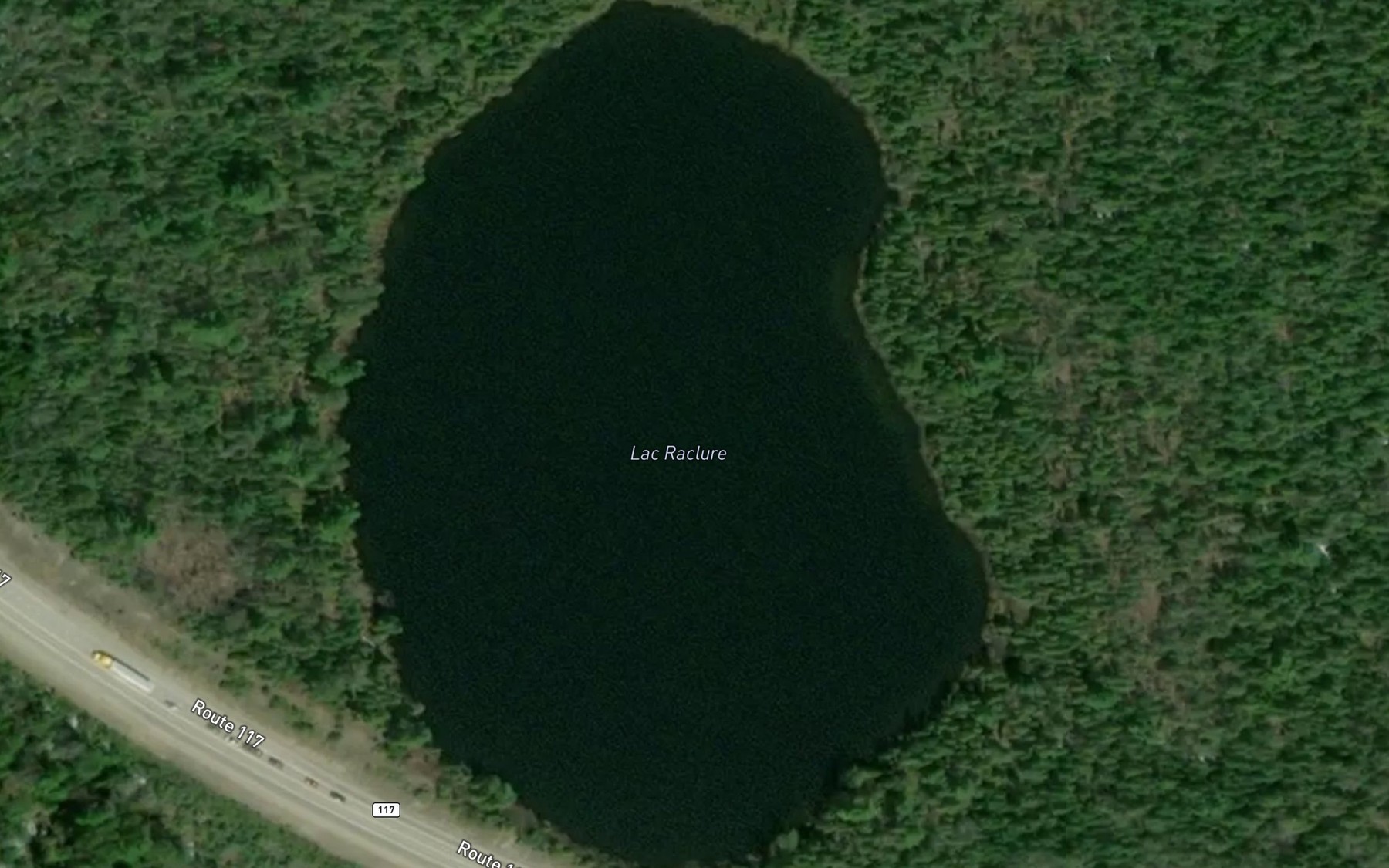 Satellite map of the Lac Raclure