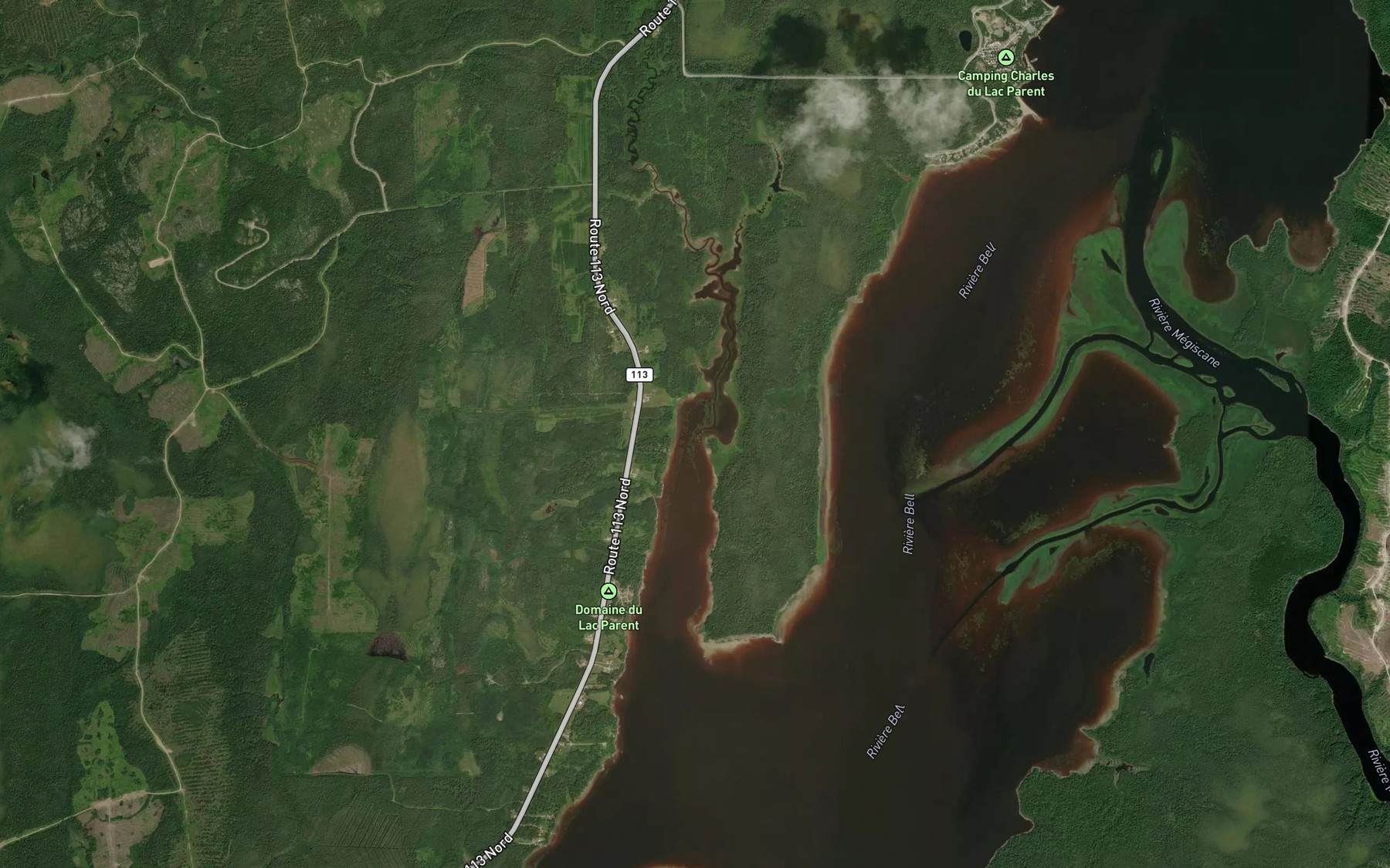 Satellite map of the Baie Kawasapikak