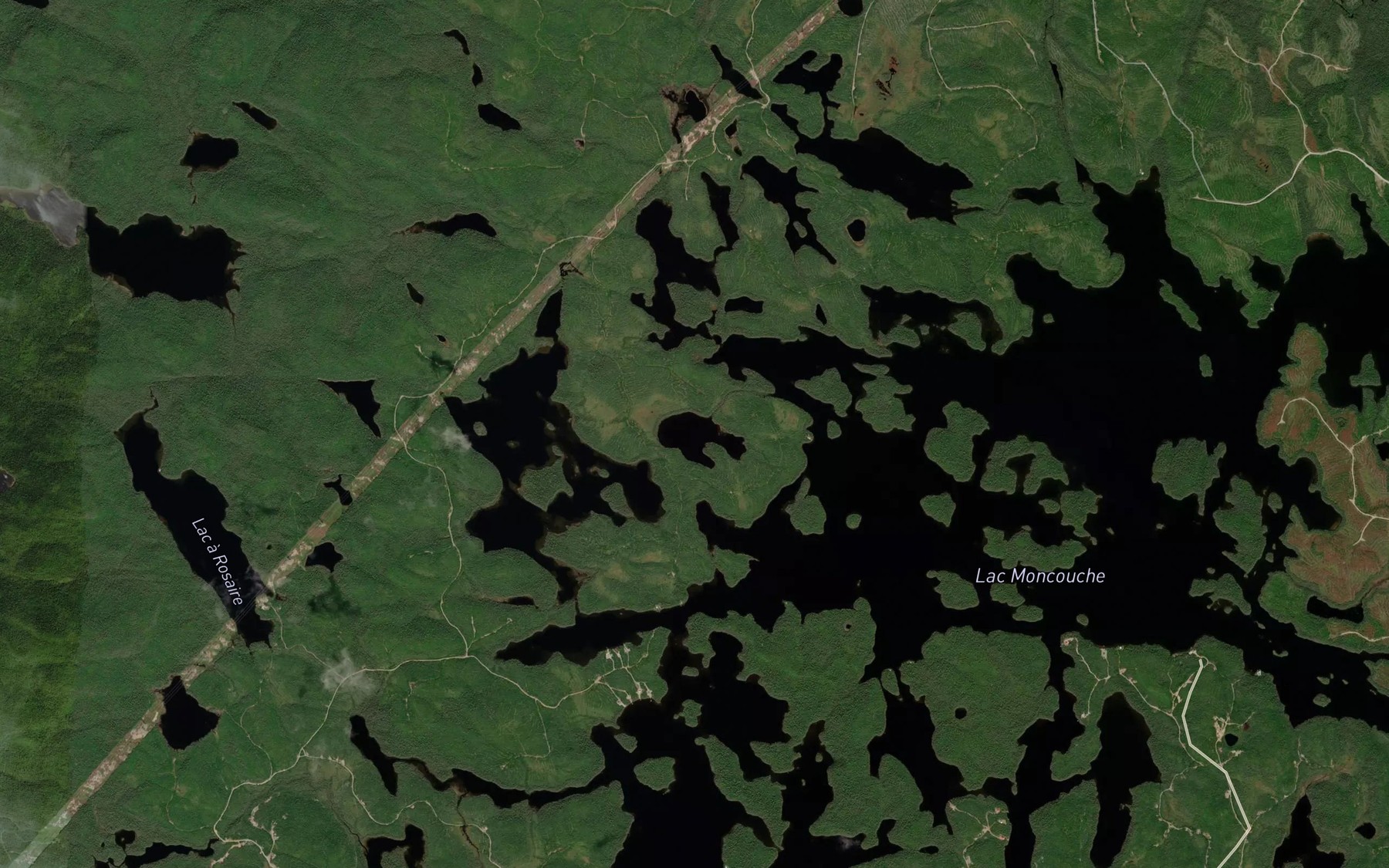 Satellite map of the Lac Montplaisir