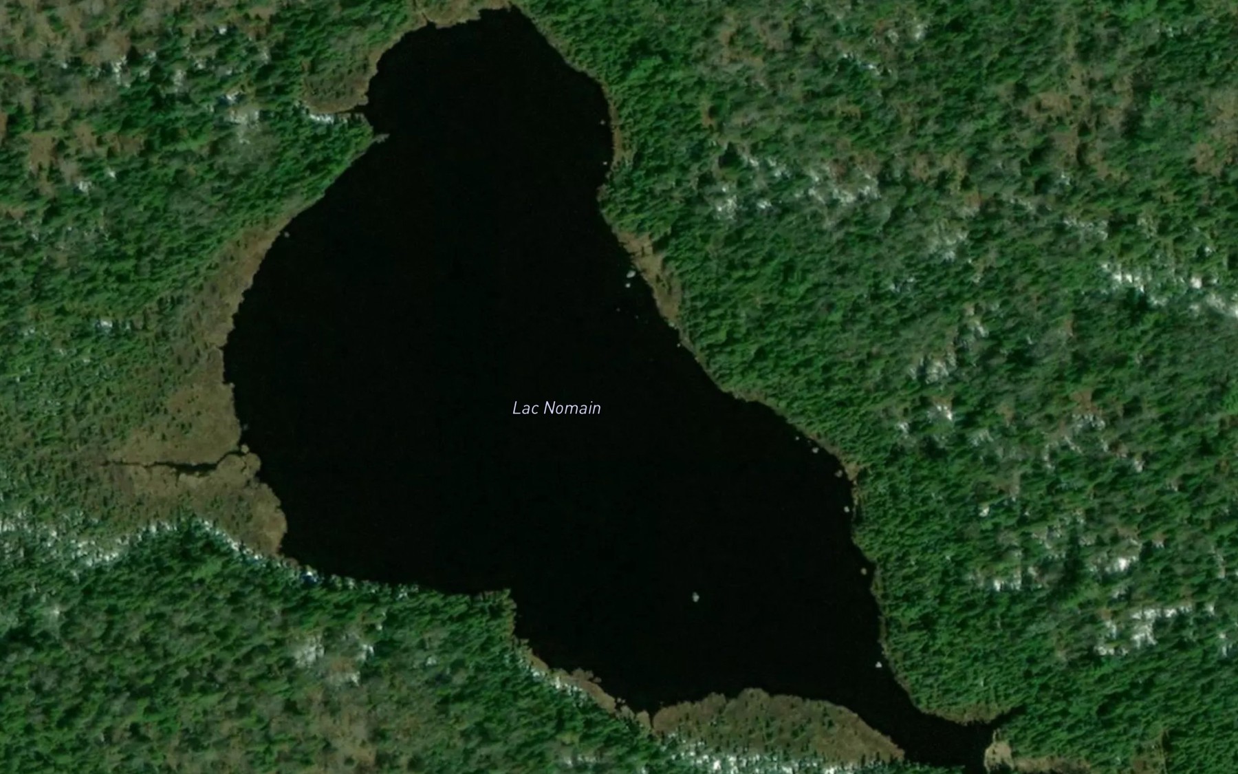 Satellite map of the Lac Nomain