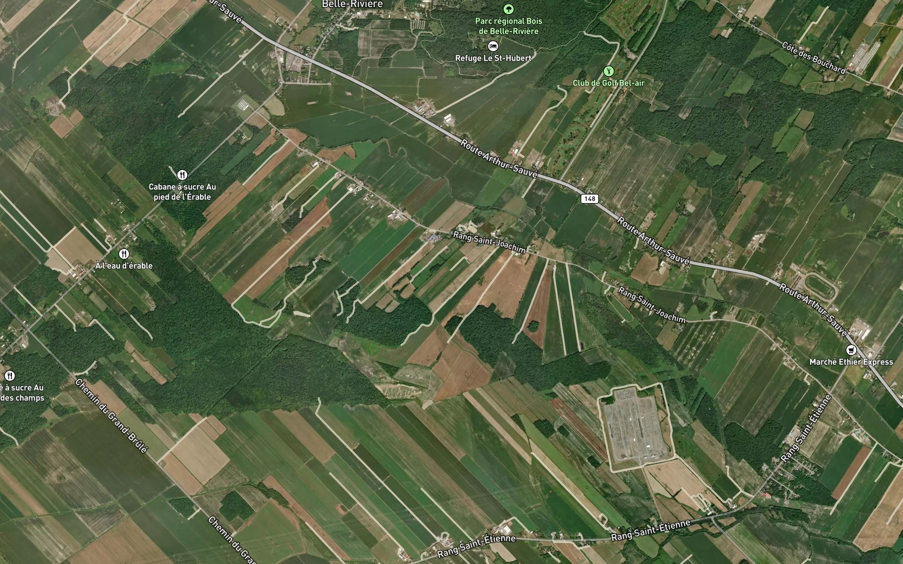 Satellite map of the Cours d'eau Clement-Landry