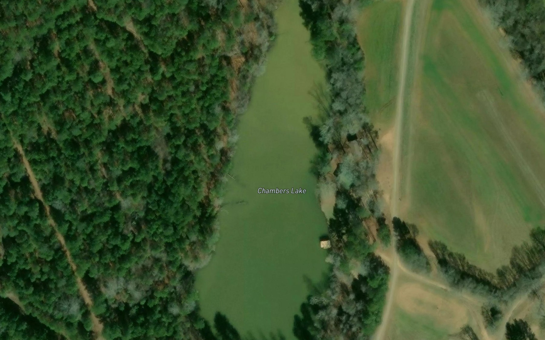 Satellite map of the Chambers Lake