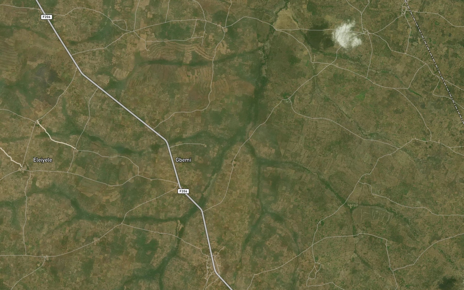 Satellite map of the River Ode