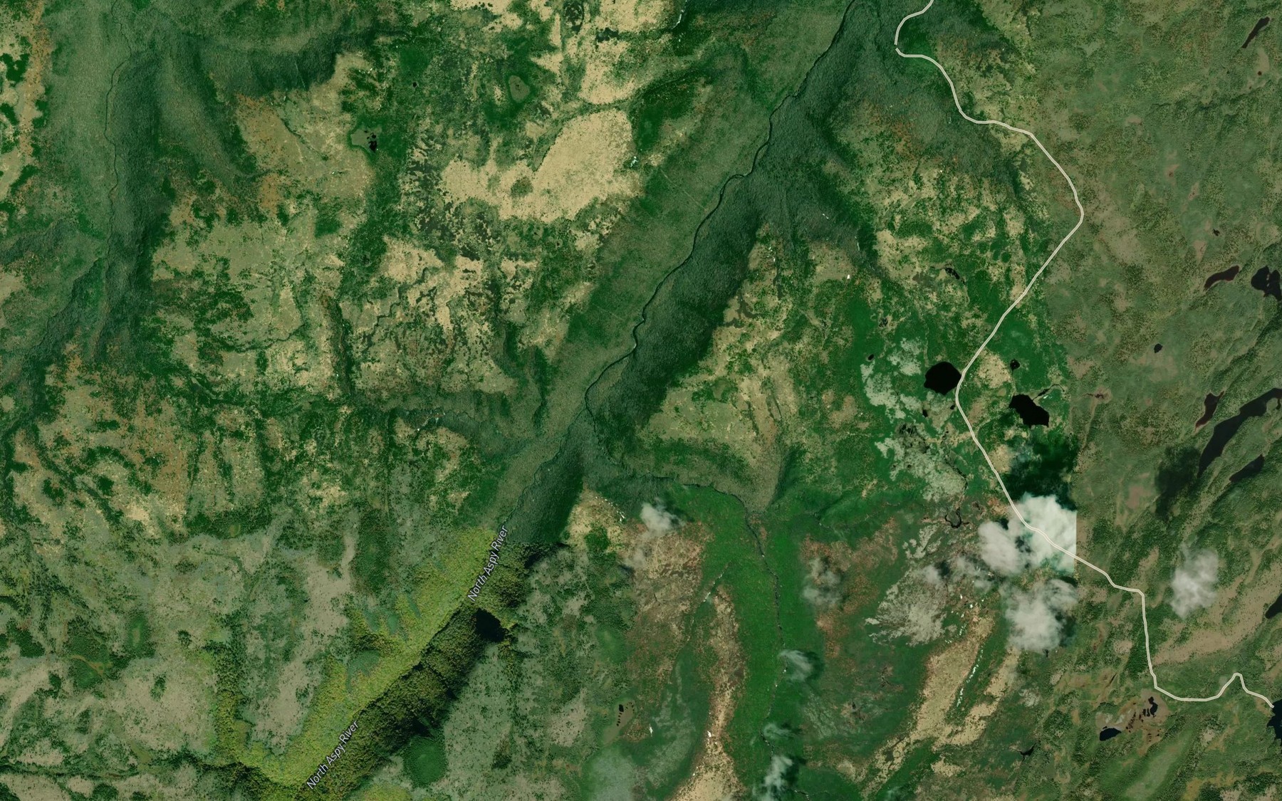 Satellite map of the Big Southwest Brook