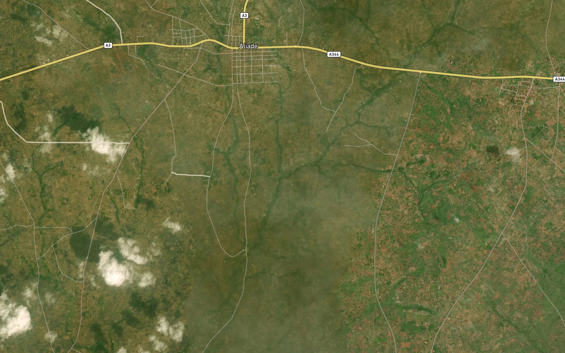 Satellite map of the River Uhur