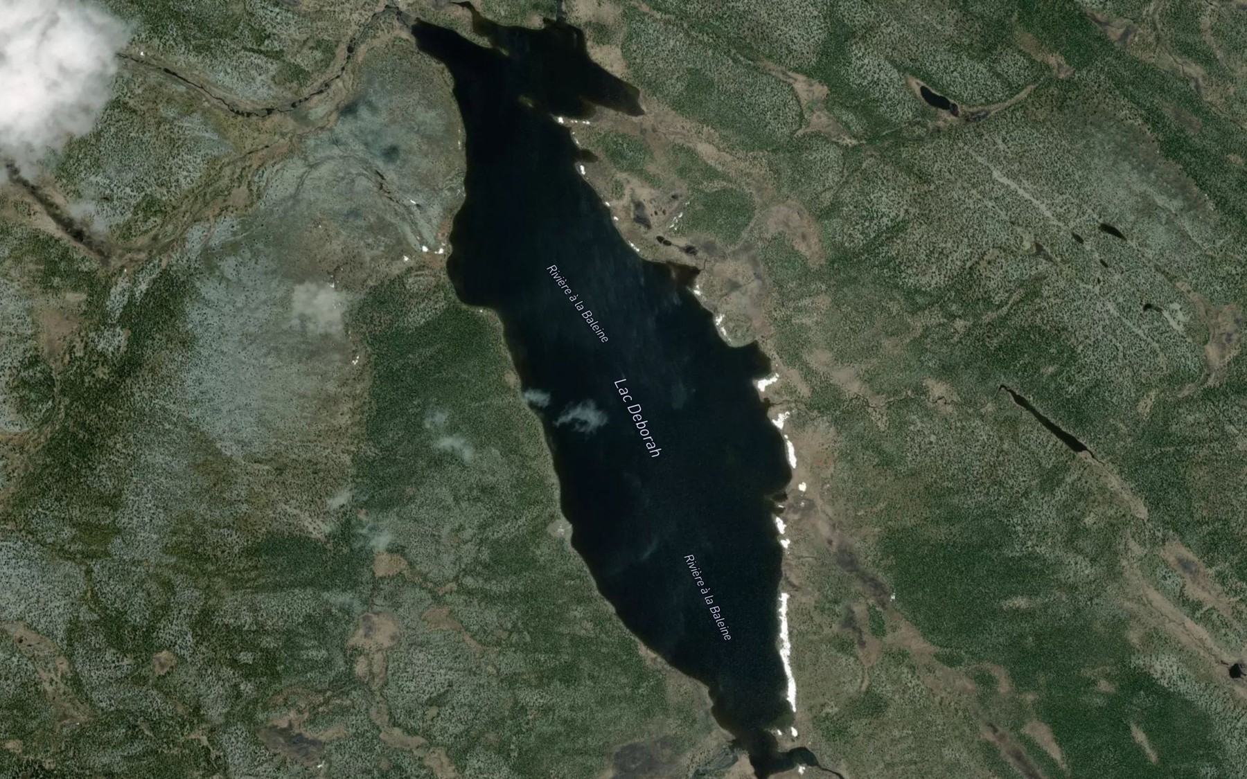 Satellite map of the Lac Deborah