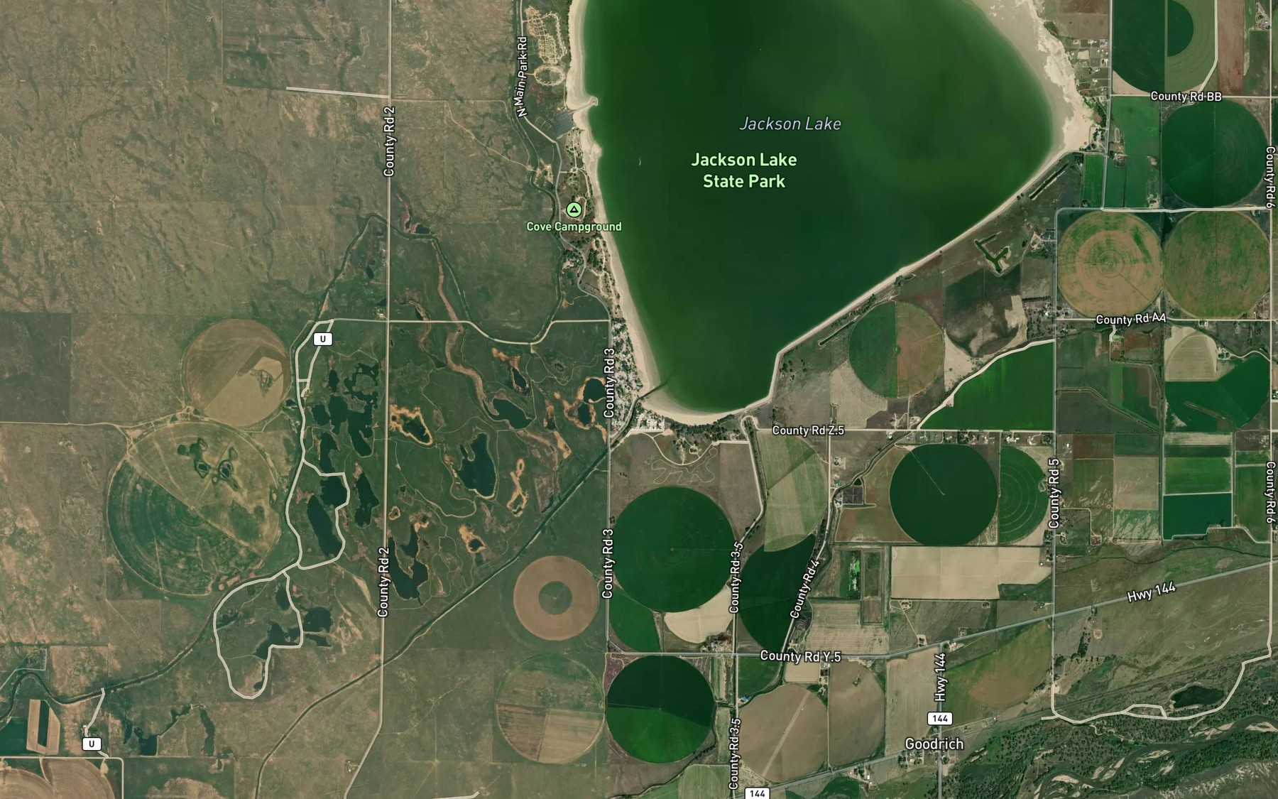 Satellite map of the Spot 2