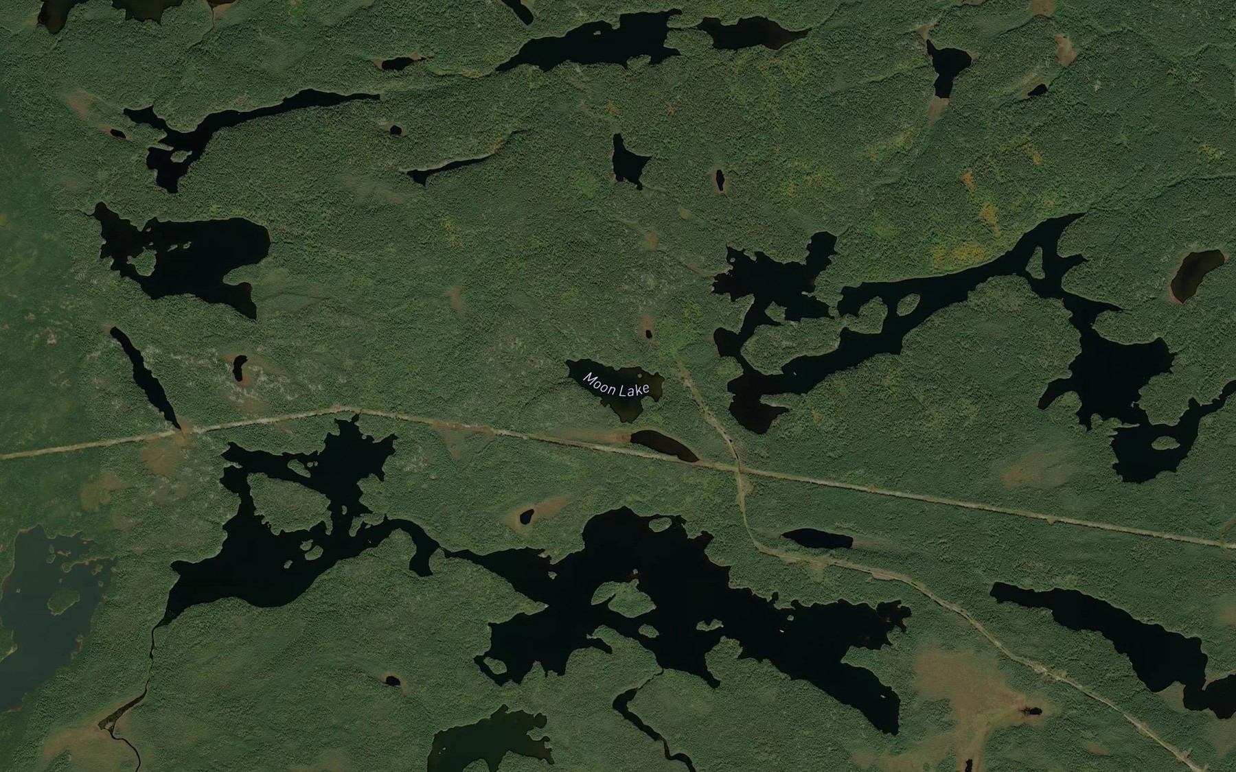 Satellite map of the Moon Lake