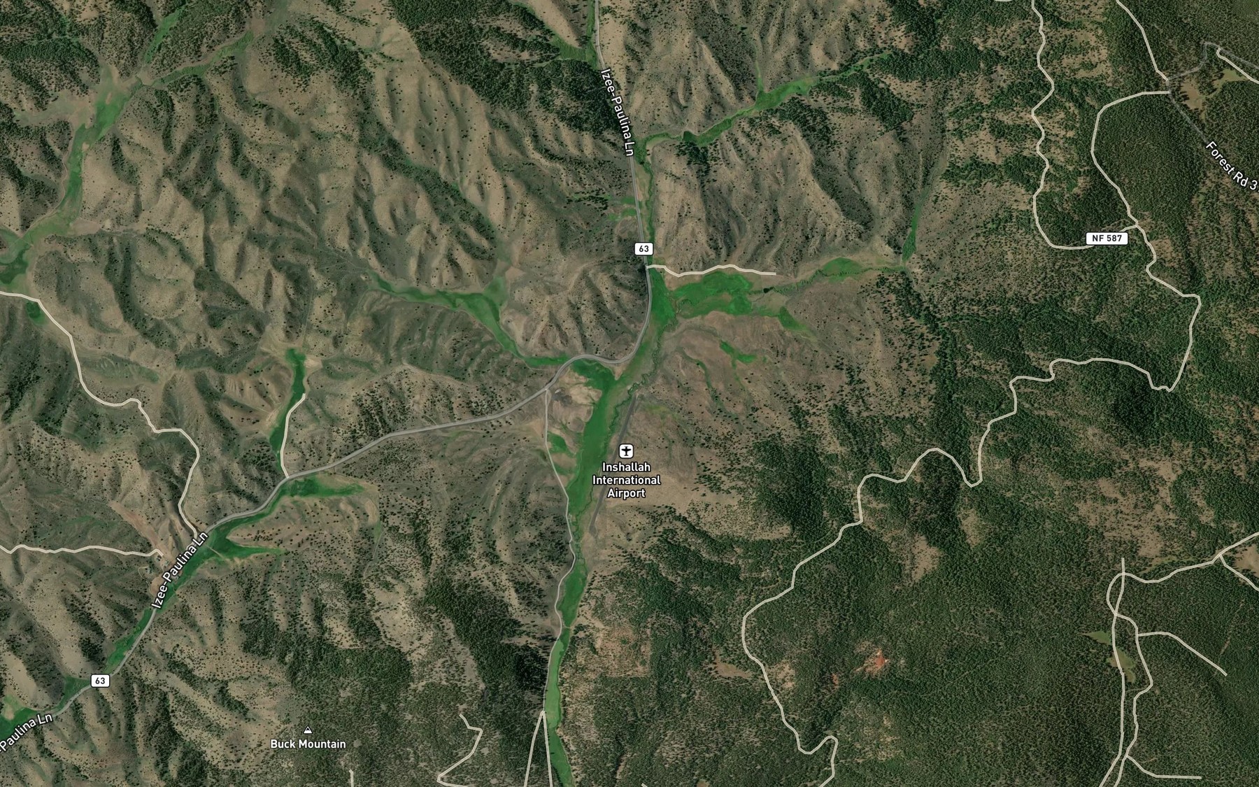 Satellite map of the Wickiser Slough