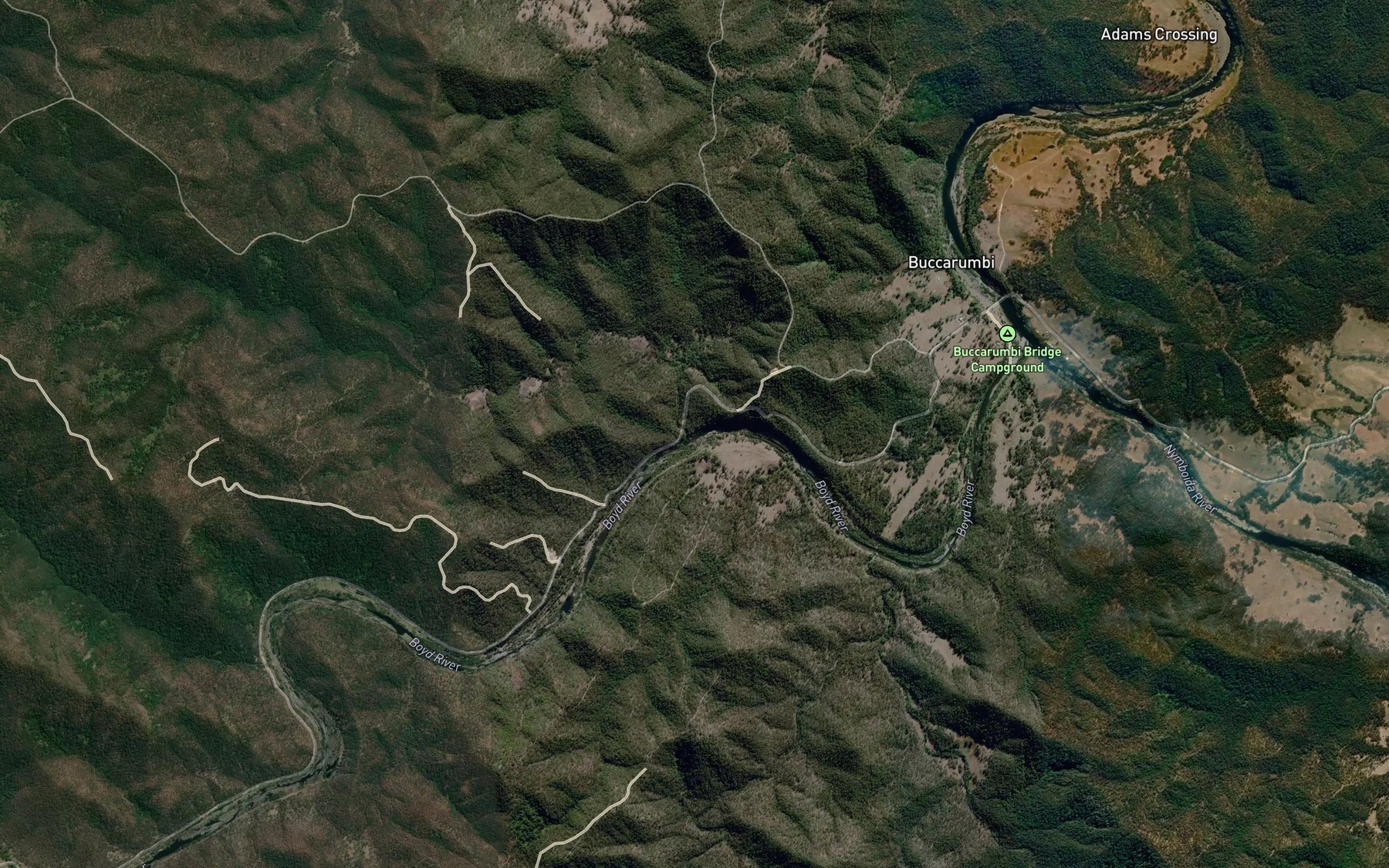 Satellite map of the Gulph Creek