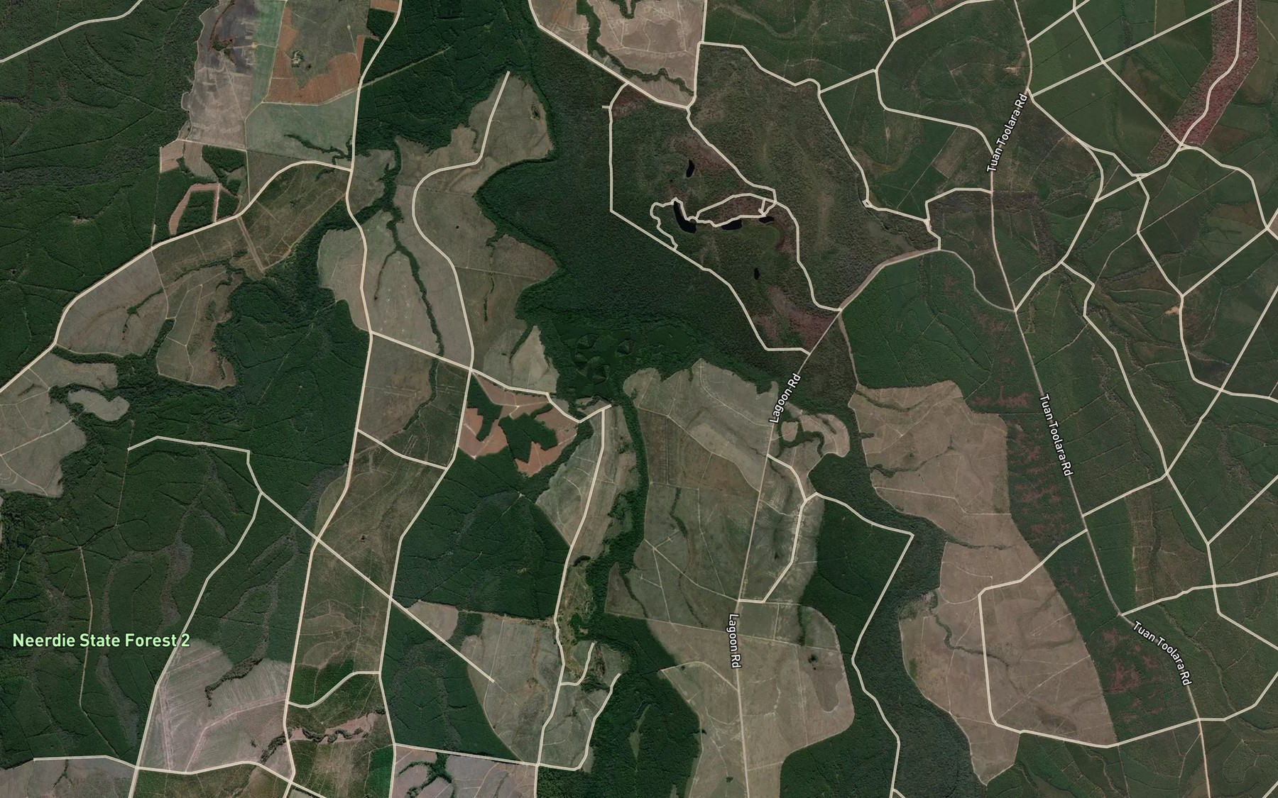 Satellite map of the Coondoo Creek