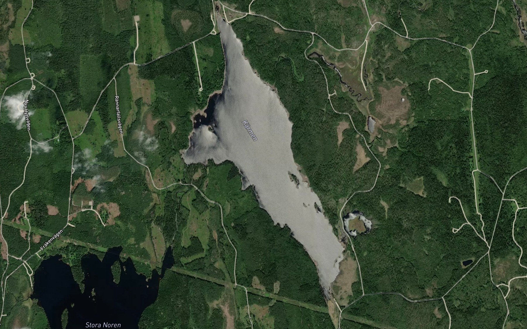 Satellite map of the Karmen