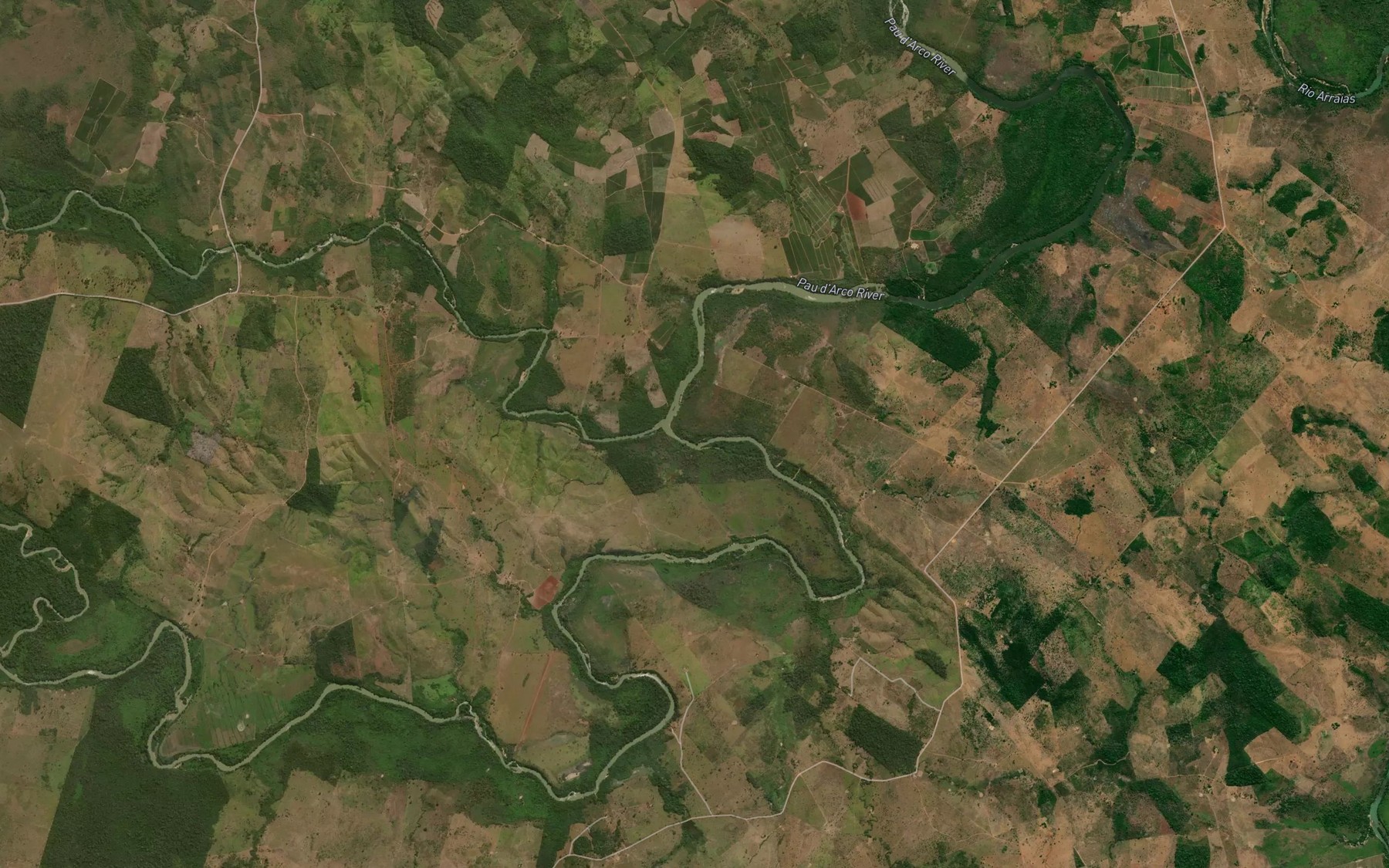 Satellite map of the Rio Pau-d'arco
