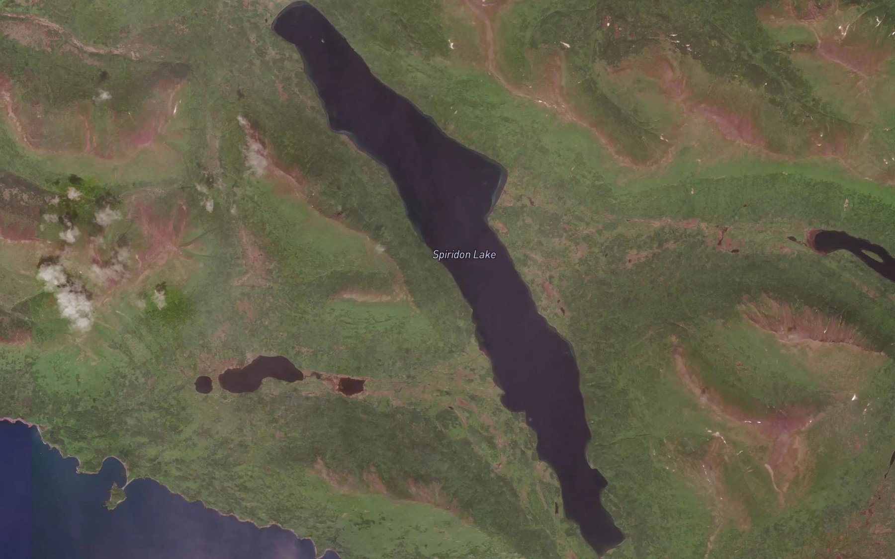 Satellite map of the Spiridon Lake