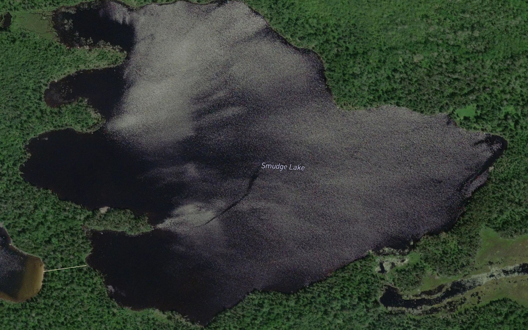 Satellite map of the Smudge Lake