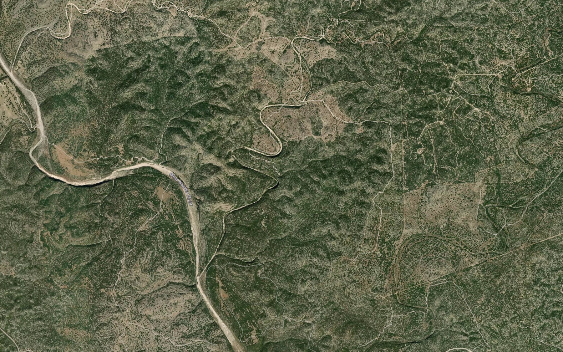 Satellite map of the Cherry Spring