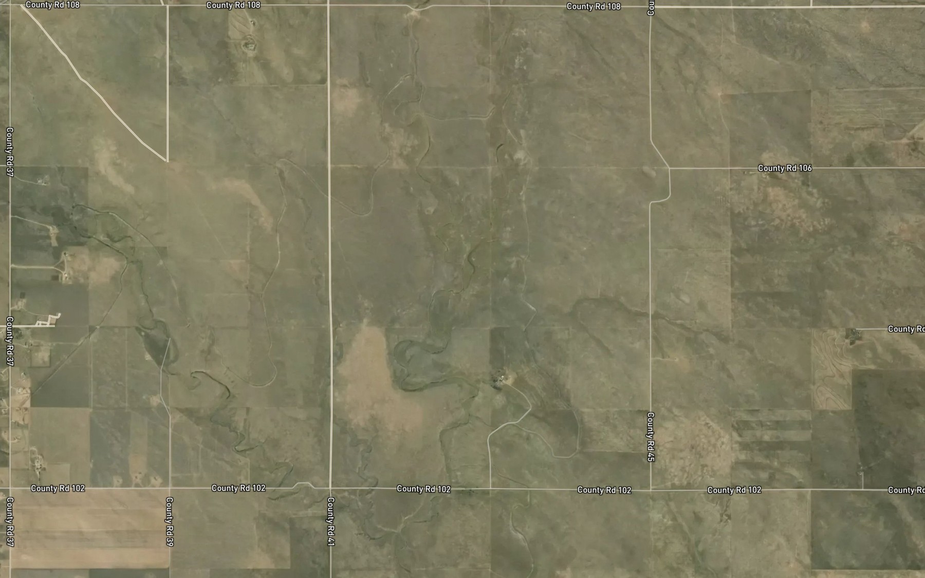 Satellite map of the Eastman Creek