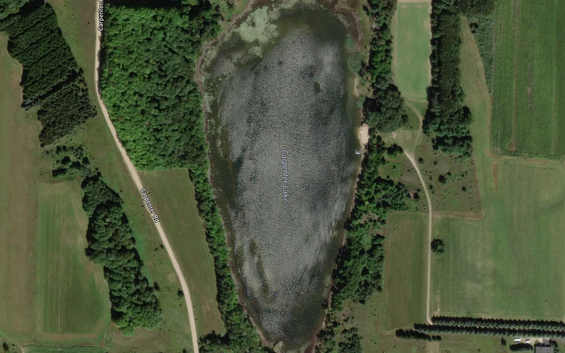 Satellite map of the Carpenter Lake