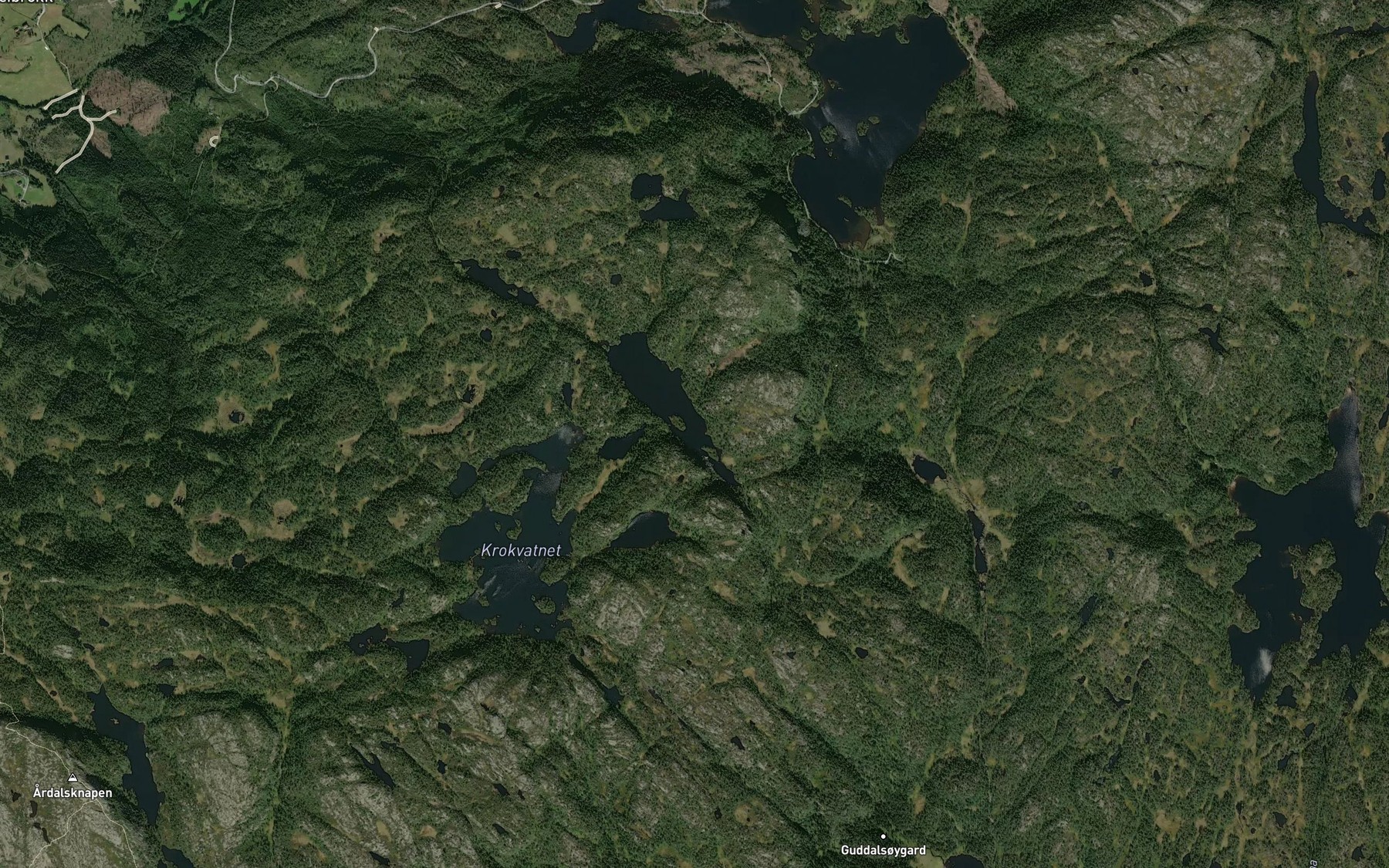 Satellite map of the Ubergstjonn austre