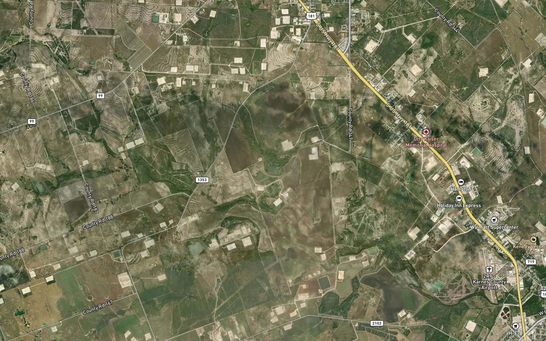 Satellite map of the Soil Conservation Service Site 10 Reservoir