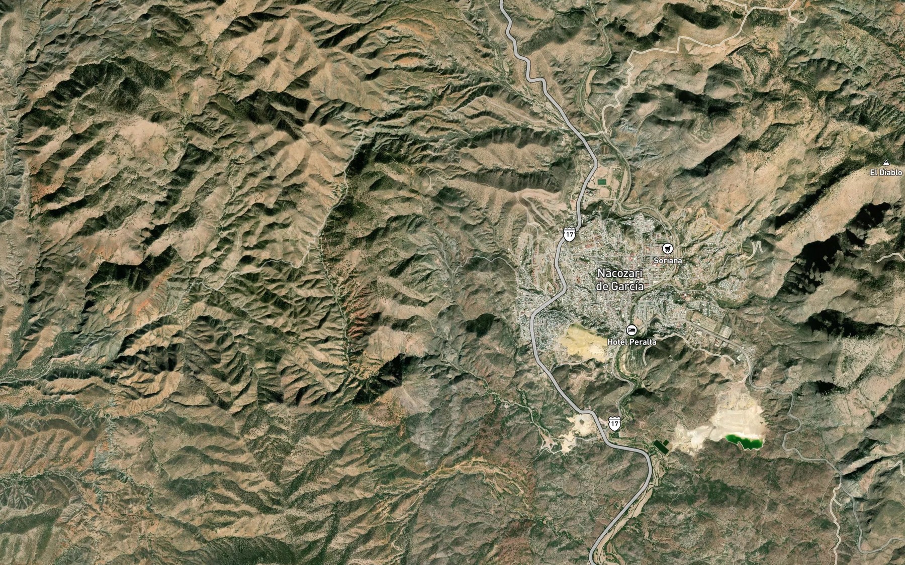 Satellite map of the Canada La Gallina