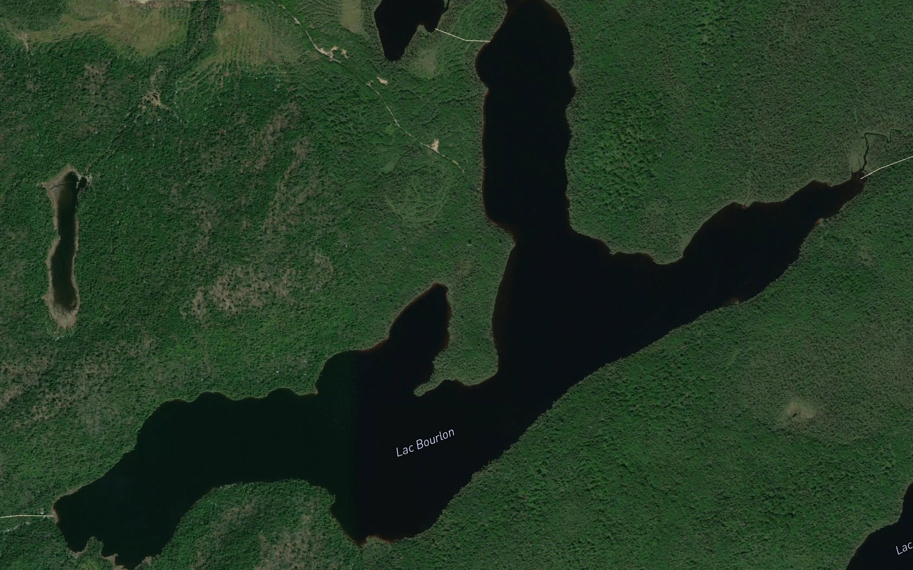 Satellite map of the Lac Bourlon