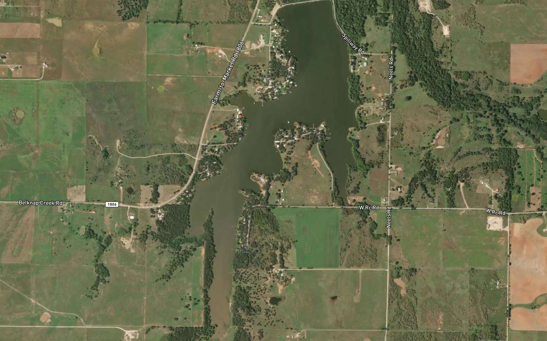 Satellite map of the Bowie Lake
