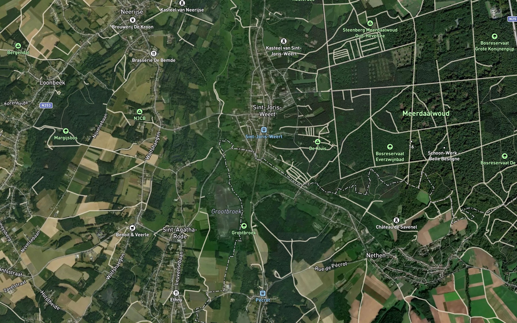 Satellite map of the Nethen