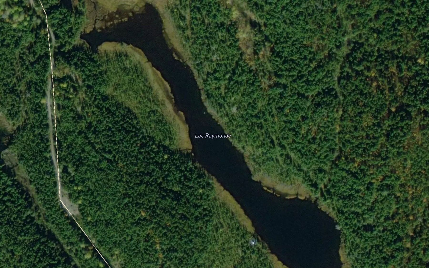 Satellite map of the Lac Raymonde