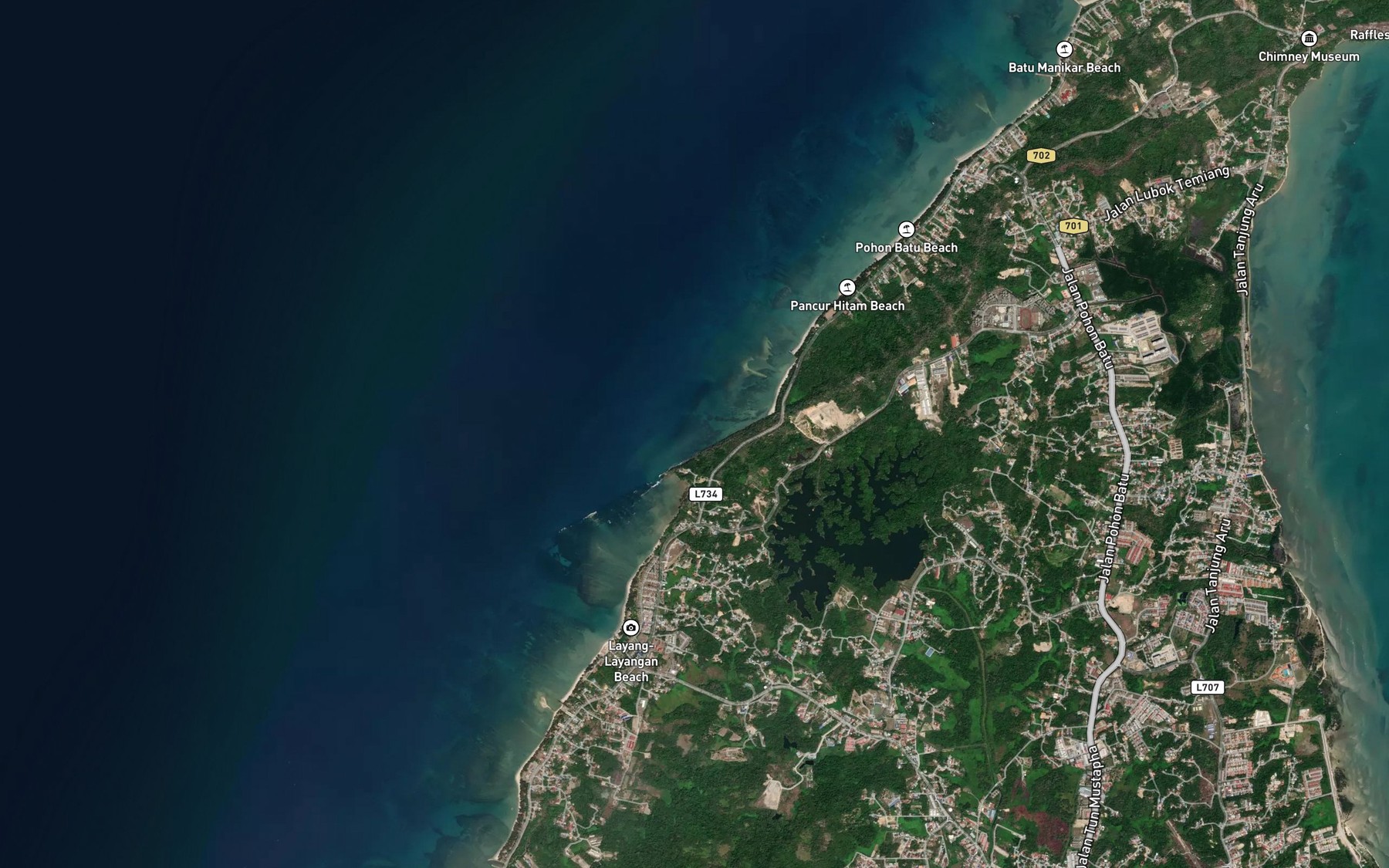 Satellite map of the Sungai Tigby