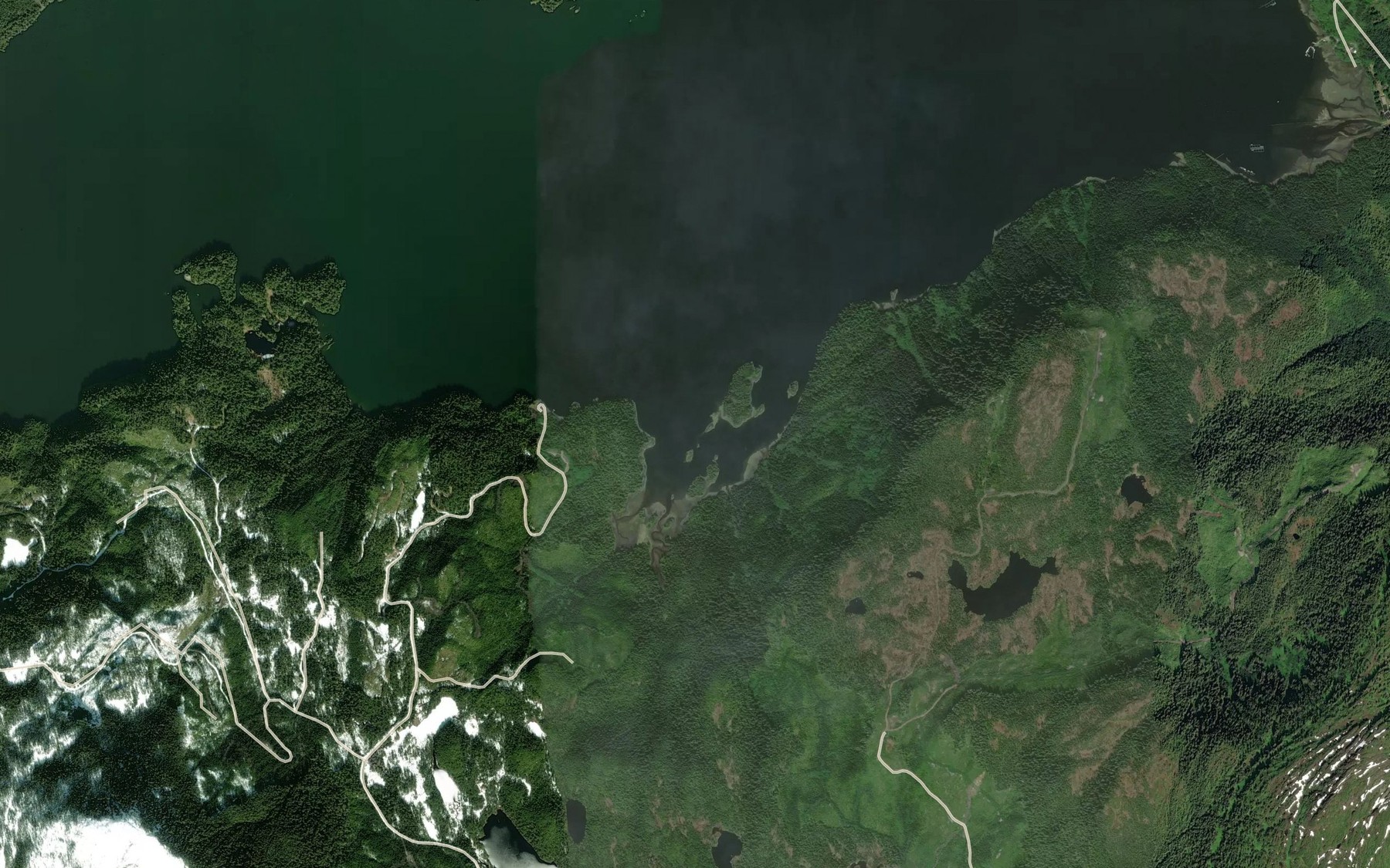 Satellite map of the Fire Cove