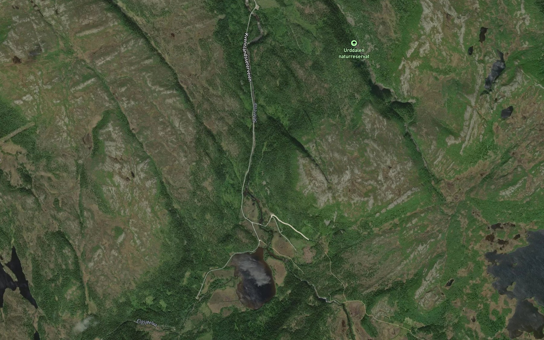Satellite map of the Strupen